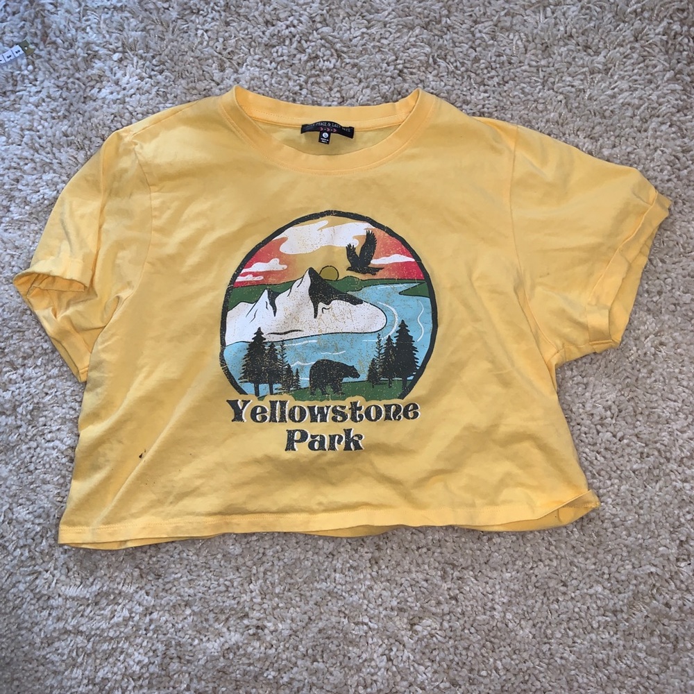 vintage Yellowstone park cropped tee